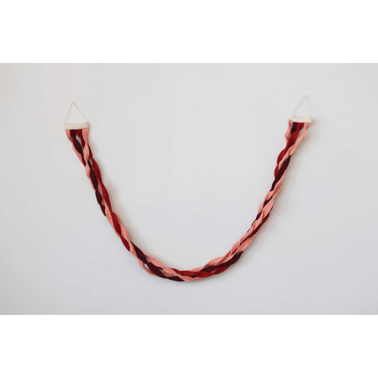 Hello Honey® 76" Pink & Red Wool Felt Ribbon Garland